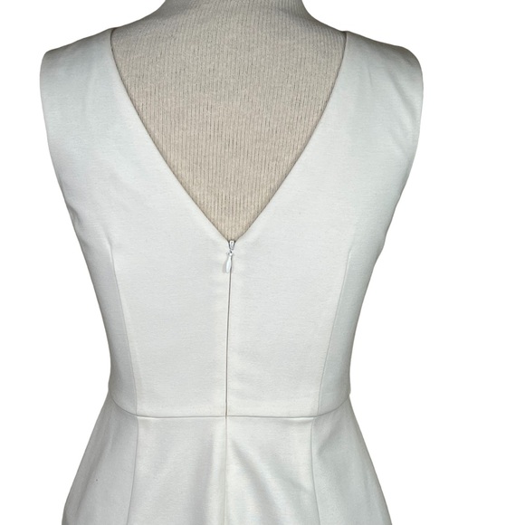 Trina Turk Ivory White Knit Cocktail Sheath Dress Faceted Beaded Neckline 4 NWT - Picture 7 of 15